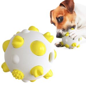 EHTYR Wear Resistant Pet Toy Ball Non-slip TPR Dog Chew Toy Interactive Dog Toy Bite Resistant Dog Training Toy Teeth Grinding