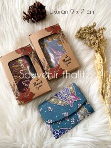 ISI 50 PCS Souvenir Pernikahan Dompet Batik kemas Box Rustik souvenir pernikahan murah