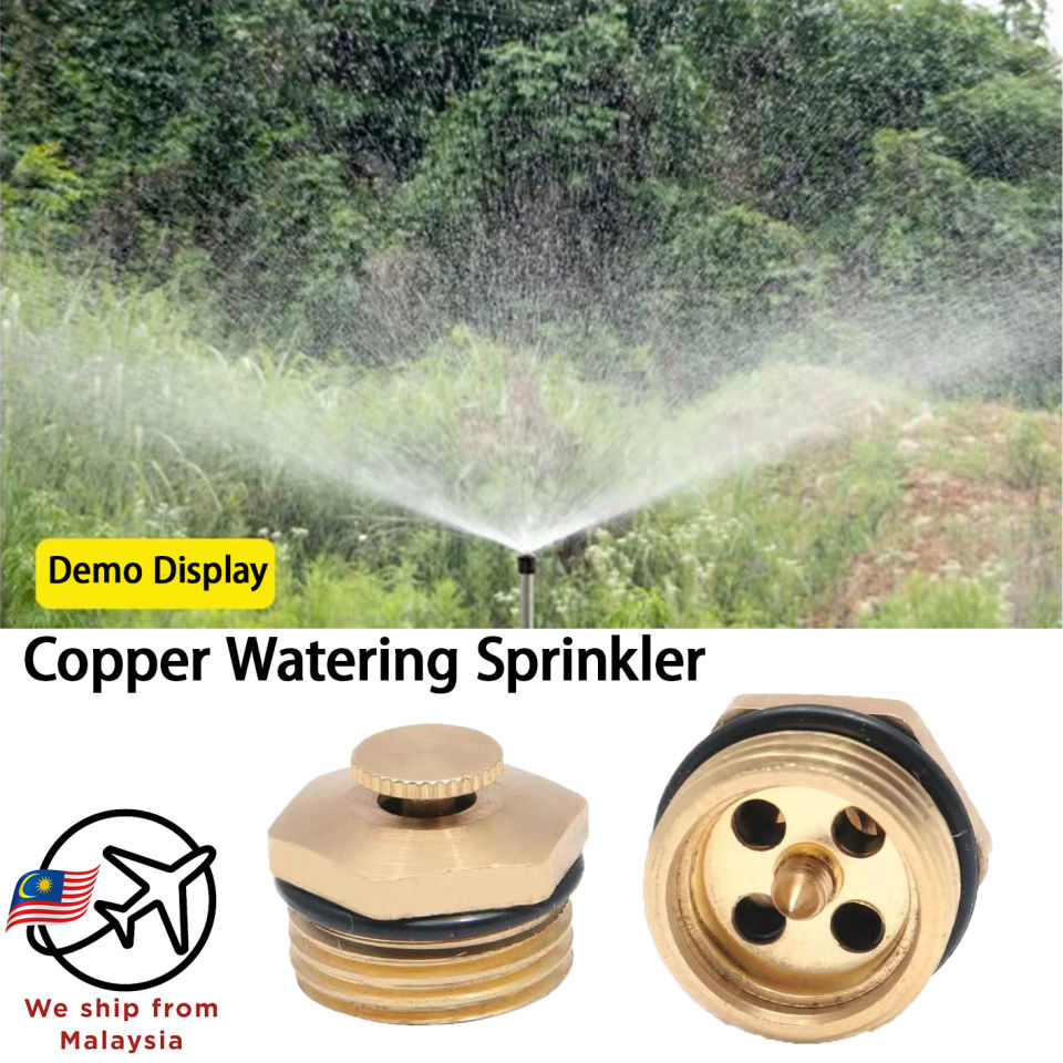 Copper 360 Degree Watering Sprinkler 1/2" 15mm Copper Garden Irrigation Spray Nozzle Sprinkler Siram Pokok Sayur Kebun