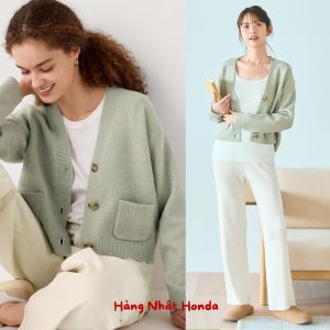 [Auth UniqIo] Áo Khoác Len Cardigan Nữ - Tag Nhật