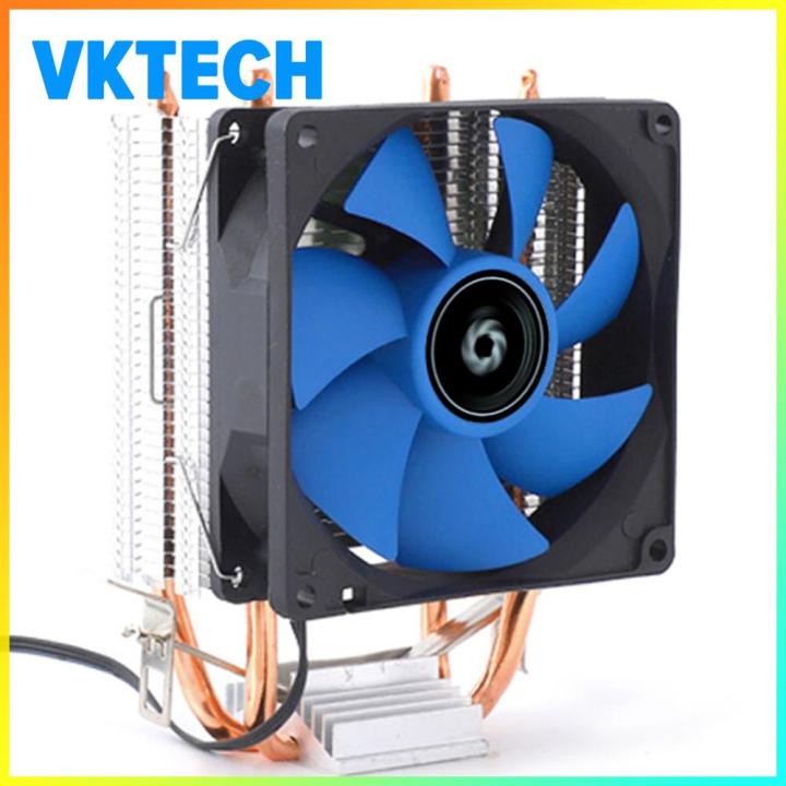 [Vktech] CPU Cooler Radiator Fan 2 Heat Pipes 3 Pin 2000RPM Quiet ...