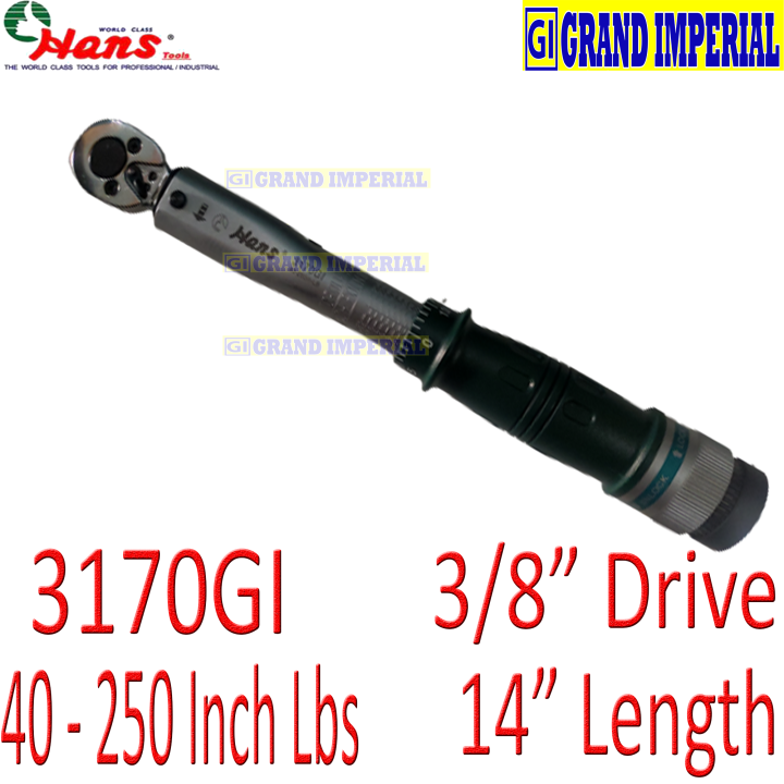 Hans%20Torque%20Wrench%20Click%20Type%203170GI%2040-250%20Inch%20Lbs%203/8"%20Drive%2014"%20Grand%20Imperial%20Industrial%20Tools%20Supplies%20-%20Image%206