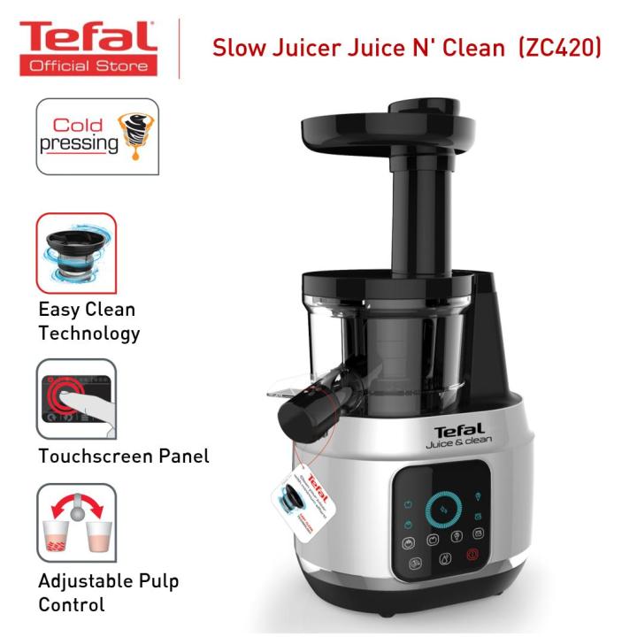 Tefal Juice N' Clean Slow Juicer (ZC420) (Slow Juicer/ Juice Blender