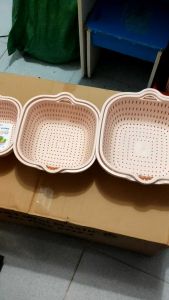 Bộ rổ 2 lớp vuông có chậu hứng nước hàng nhựa Cao cấp việt nhật