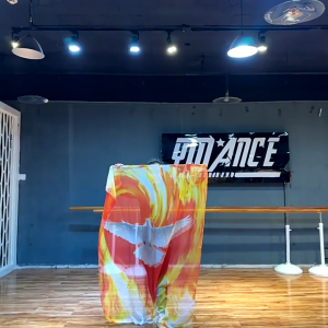 ผ้าชีฟองที่มีสีสันสรรเสริญธงผ้าพันคอสำหรับเต้นรำหน้าท้องแบบมืออาชีพสำหรับใช้เต้นและออกงานบูชา