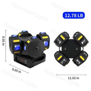 Flowwave 4 Head Disco Beam Light 200W With Laser Effect – Professional Disco Party Light For Club Dj And Stage Event Christmas Party Gift