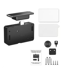 HAPP Invisible Design NFC Sensing Drawer Card Lock Card Swiping Non Perforated Invisible Smart Lock Home Security Double Opening Cabinet Lock Drawers