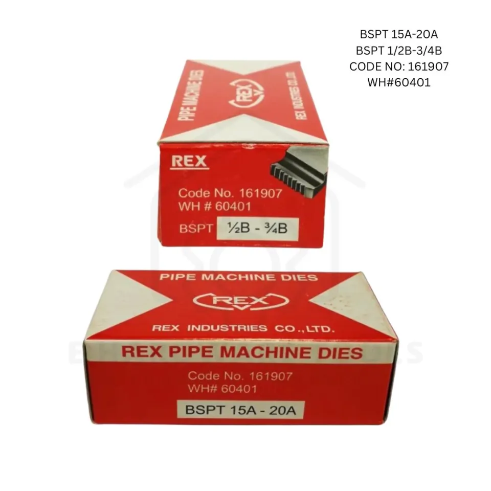 REX Pipe Machine Dies BSPT15A-20A 161907 WH#60401 BSPT25A-50A