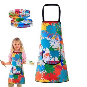 VIVIDI Easy Clean Children Painting Apron Polyester Costume Baking Bibs  Waterproof Kitchen Apron
