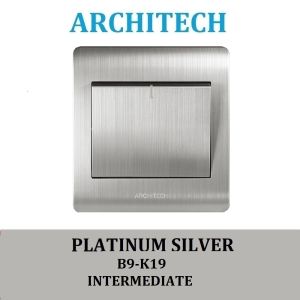 ARCHITECH SAKLAR PLATINUM - STOP KONTAK ALL VARIAN TIPE B9 PLATIUM SILVER SAKLAR RUMAH SAKLAR PLATINUM SILVER SAKLAR RUMAH / SAKLAR HOTEL gabungan