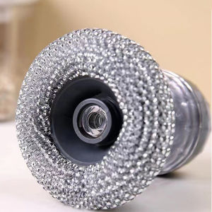 Automatic Liquid Cleaning Brush - Press-Type Soap Dispenser PET Scrubber for Kitchen Pots Pans Dishes