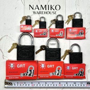 Gembok pintu pagar rumah hitam GRT 20 25 30 40 50 60 75 mm