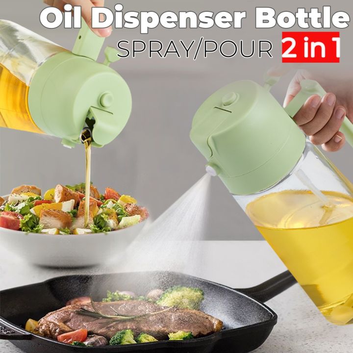 2 IN 1 Oil sprayers dispensers cooking oil spray cooking oil container
