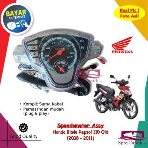 PROMO Speedometer Assy Honda Blade Repsol 110 Old Lama 2008 2009 2010 2011 Spidometer Kilometer KM Mika Full Set Kabel