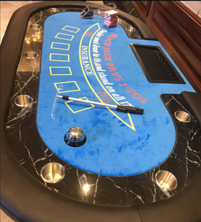 CASINO BlackJack Gamble Gambling Poker Table Desk Genting Highlands texas green pokers holdem Roulette wheel spin Black Jack hold em desk meja