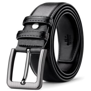 GENENIC Retro Men PU Belt Texture Versatile Casual Waist Belt Waist Accessories Durable Alloy Leather Belt Pants