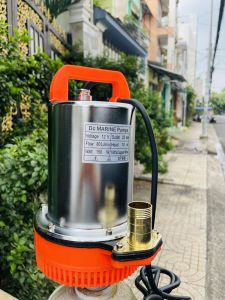 Máy bơm nước chìm 12v 150W - Máy bơm tõm 12v - Bơm thả ngâm nước.Lõi Đồng 100%