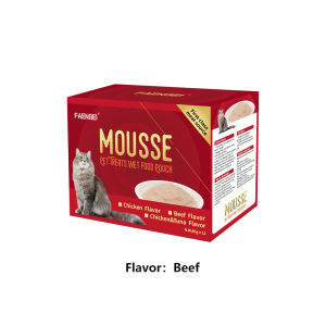 LDECO Natural Mousse Cat Treats 12-Pack - Chicken & Tuna Flavor Wet Food Pouches for All Life Stages