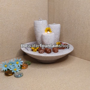 Indoor Desktop Three Water Sprout Water Feature Fountain With LED Light For Tabletop