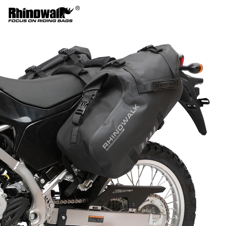 Rhinowalk Motorcycle Bag 100% Waterproof 18L/28L/48L Large Capacity Pcs  Universal Fit Motorcycle Pannier Bag Saddle Side Bags