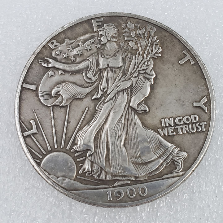 antique-handicraft-1900-statue-of-liberty-commemorative-coin-silver