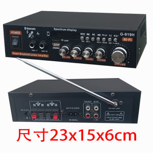 Original Sunbuck 220V 2000W 326BT Home Stereo Audio Amplifier Bluetooth 2CH EQ Wireless Stereo Audio Power Amplifier With Remote Control Controller USB SD Card FM Radio For Android IOS Table Laptop Smart Device