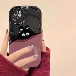 DEAMOR Case Redmi 13C Note 13 4G Poco C65 Casing Gelombang 2 Warna Motif Kucing Pelindung Kamera