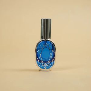 MINIAT 10ml Perfume Spray Bottle Glass Empty Bottle Travel Cosmetic Bottle Refillable Geometric Pattern Sample Bottle For Travel