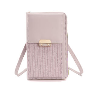 Mobile Phone Wallet Trend Simple Crossbody Bag Korean Version Buckle Small Square Wallet WomenS Shoulder Sling Bag