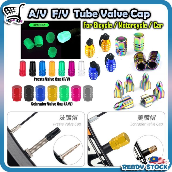 Aluminum Tube Valve Cap For Motorcycle Bicycle Car Luminous Penutup