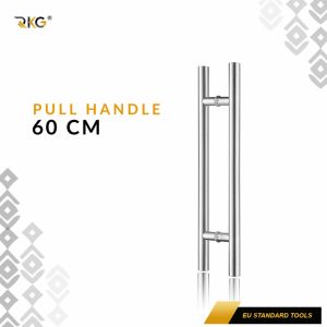 Pull Handle Pintu Kaca Kayu Bulat Stainless Steel Glass Door Handles Silver