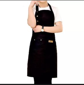 (Dalam stok dikirim dari Jakarta)Monolog Apron Waterproof Celemek Masak Dapur Pria Wanita Chef Pelayan Cafe waiter Original Handmade