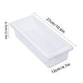 5pcs Kitchen Rectangular Refrigerator Drain Fresh-keeping Box Food Sealed Storage Box Food Sealed Kitchen Organizer