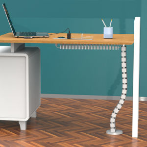 Under the Desk Cable Pipe ABS Flame-retardant Cable Organizer Winding Pipe Office Finishing Storage Winding Cable Routing System (552 50 54mm)