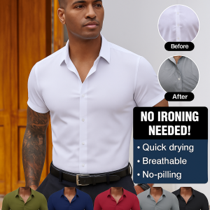 Jacket Focus No Ironing Shirt Elasticity Solid Color Sports and Leisure Fitness Body Shaping