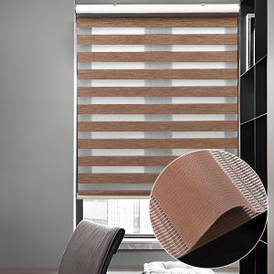 Modern Korean Zebra Blinds Duo Roller Curtain | Blackout Venetian Shades for Window | Living Room Use