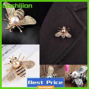 bashijian antanciepp Insect Series Brooch Delicate Little Bee Brooches Rhinestone Pin Jewelry