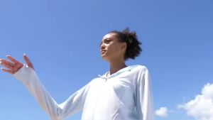 UPF 50+ UV Sun Protection Clothing Women Men Ice Silk Zip Hoodie Long Sleeve Outdoor Clothing Fishing Hiking Jacket