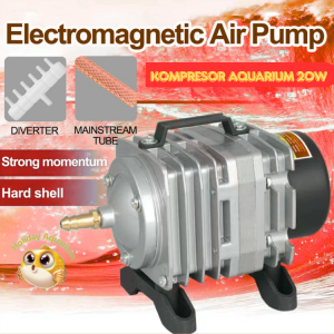 JAYA YUTING Mesin Pompa Udara Aerator Gelembung Udara Oksigen Blower Kolam Ikan Akuarium 20 W