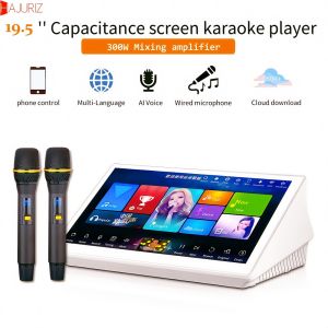 HAJURIZ Karaoke Machine19.5 5 in 1 mixing amplifier500GB HDD 10K ChineseEnglish SongsMulti-Language songs on cloud for download.Android Dual systemSmart AI