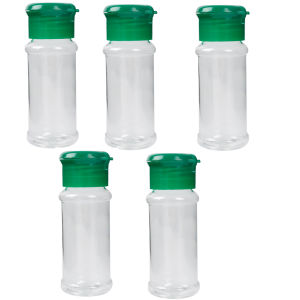 5ชิ้น 100มล ขวดเครื่องเทศพลาสติก / ขวดใส่เครื่องปรุงและพริกไทยใส / ขวดใส่เครื่องปรุงและพริกไทย / ขวดจัดระเบียบเครื่องปรุงบาร์บีคิว / ขวดใส่เครื่องปรุงบาร์บีคิวแบบพกพาสำหรับตั้งแคมป์ / ขวดใส่เครื่องปรุงและพริกไทยสำหรับเก็บเครื่องปรุงในครัว