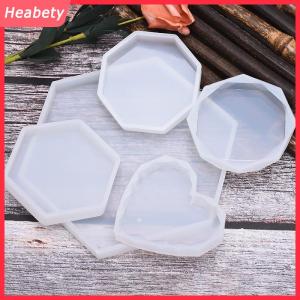 Heabety  Pha Lê Coaster nhựa đúc khuôn Silicone làm khuôn thủ công DIY Nguồn cung cấp nghệ thuật