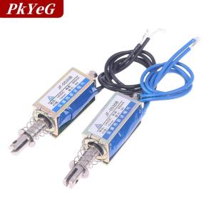 [COD] PkYeG แม่เหล็กไฟฟ้ากระแสตรงแบบกดและดึง6V 12V 24V 1ชิ้น JF-0530B 5N โซลินอยด์เชิงเส้น10มม.
