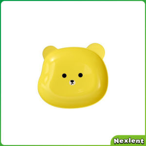 Nexlent Cute Bears Plate Reusable Plastic Breakfast Salad Yogurt Bowl Household Table Bone Spitting Plate