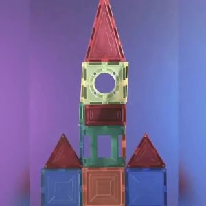 Source Color Window Magnetic Tiles Educational Building Blocks for Developing Thinking Skills Childrens Toy Assembly DIY Suit