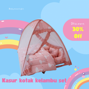 Kasur Kotak Set Kelambu Bayi