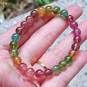 Collection Grade Colorful Rainbow Candy Tourmaline Bracelet