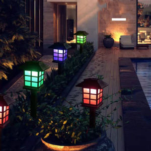 Vimite 6PCS Led Lampu Solar Luar Rumah Solar Garden Light Outdoor Waterproof Automatic Sensor Lawn Lamp Fence Light for Hiasan Taman House Path Patio Landscape Decorative Lighting