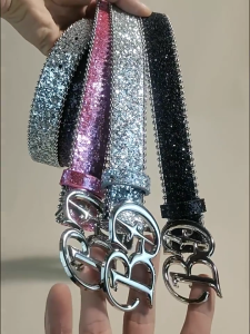 Blingbling Waist Belt for Street Dance Jean Belt Livehouse Punk Waist Chain Stunning Glitter