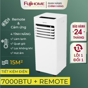 Điều hòa di động 10000 BTU FUJIE Cho phòng 22m2 Máy lạnh đứng cây mini làm lạnh đa năng hút ẩm lọc không khí có điều khiển từ xa